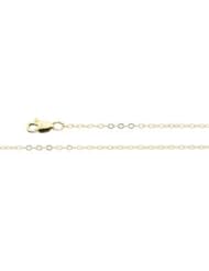 Lasered Titan Gold Cable Chain 14K Gold Yellow Ch465 18 Inch