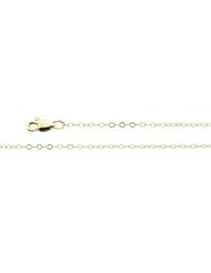 Lasered Titan Gold Cable Chain 14K Gold Yellow Ch465 16 Inch