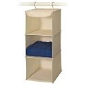 3-Shelf Closet Organizer (Natural) (24"H x 10"W x 15"D)
