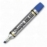 King-Size Permanent Marker with Chisel Tip, Blue Ink SAN15003