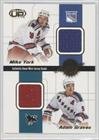 2001-02 Pacific Heads Up Quad Jerseys #25 - Mike York/Adam Graves/Sylvain Lefebvre/Manny Malhotra