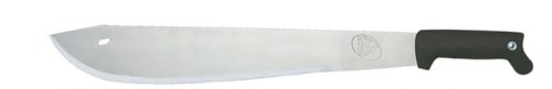 Condor Tool and Knife Outback Machete, 20-Inch Blasted Satin, Black Handle, Leather Sheath On Sale