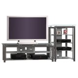 Bush Furniture VS44161-03, AD44141-03 Platinum Mist Home Entertainment Center
