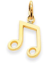 14k Gold Musical Note Charm