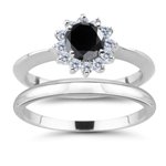 0.88-0.95 Cts Black & White Diamond Matching 