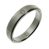 Titanium Ring Spinning Ring. Matte polish and laser cuts. Comfort fit. Width: 5.4mm