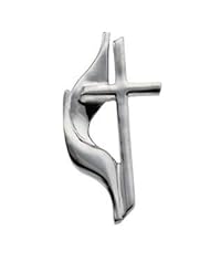 Jewelplus Methodist Cross Lapel Pin 14K Yellow 30.00X17.00 Mm