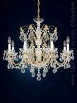 Schonbek 1594-40 Madison 8 Light Single Tier Chandelier in Polished Silver with Clear Legacy crystal