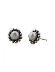 Honora Little Girls White Pearl Earrings