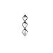 Diamond (Quilting) 3-In-A-Row Marker - Mini. Overall size: 2