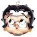 Betty Boop Christmas Ornament Glass 4 1/2"