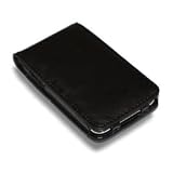 picture of BPM Black Luxury Genuine Leather Flip Case & Screen Protector for iPod Touch 4G 4th Generation 8GB 32GB 64GB