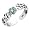 Treasure Box - Silver and Blue Diamante Toe Ring