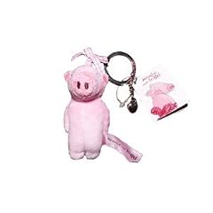 Rosalie und Tr�ffel: Schl�sselanh�nger Rosalie aus Pl�sch, 8 cm gro� mit Herzanh�nger aus Metall