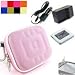 (5 in 1) Canon Powershot Digital Camera Kit: Charger Set for Canon Nb-4l Digital Camera Battery for Canon Powershot Nb4l Compatible + Nb-4l Battery + Kroo Camera Case for Canon Powershot Bundle with Screen Protector (Many Color Available).