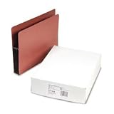 SJ Paper Red Fibre Expanding Pockets Letter Size Top Tab Pocket Tyvek Gusset 6 Inch-Expansion File Pockets 50 Count (S11620)