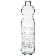 Wasserflasche Glas 1L "Gaumenfreude" R�der Design