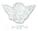 Jewelry : Sterling Silver Satin Diamond Cut 17x29mm Raphael Angel Tack Pin