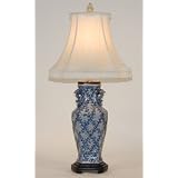 Buy Bradburn Gallery Traillage Blue & White Trellis Porcelain Table Lamp by Bradburn Gallery