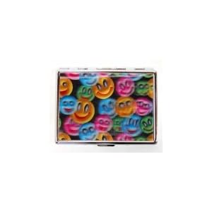 Outer Rebel Fashion Flasks and Smoking Accessories- Multicolored Smily Face Stainless Steel...