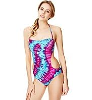 Limited Collection Tie Dye Print Bandeau Swimsuit