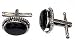 Cufflinks Pair Men Sterling Silver Onyx Gemstone Indian Style (cflng121)