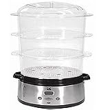 Kalorik DG-16271 800-Watt 3-Tier Food Steamer, Stainless Steel