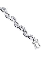 Sterling Silver Fancy CZ Bracelet