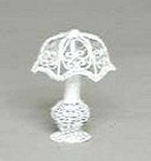 Dollhouse Miniature Alice Lacy Tall White Wire Lamp