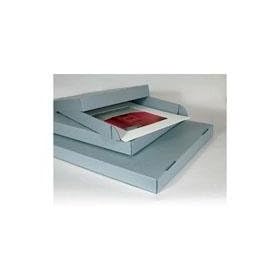 Archival Methods Archival Corrugated Drop Side Box, 20.5 x 24.5 x 2.5, Color: Blue/Gray, Package of 3