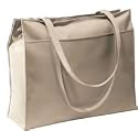 Large Zippered Microfiber Tote Bag