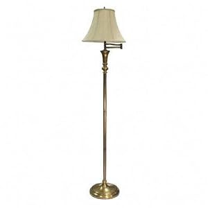Antique Brass Finish Swing Arm Floor Lamp with Bell Shade, 58 High (LEDL9004) Category:... by 