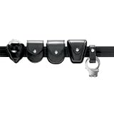 290HS Double Cuff Pouch, Top Flap, Plain, Black, Hidden - Handcuff Pouches