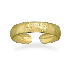 Gold Plated "LOVE" Toe Ring