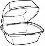 Review Pactiv  / White Hinged Lid Foam Containers Medium, Sandwich (TH1-0080)
