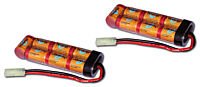 Two 8.4V 1400mAh Flat NiMH Battery Packs for Mini AirSoft Guns