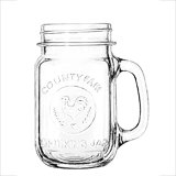 County Fair Drinking Jar 16 Ounce
