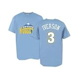 Allen Iverson Denver Nuggets Jersey Name and Number T-shirt