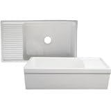 Whitehaus Apron Front Farm Sink ALCOVE With Drain Board 36 x 20 x 10