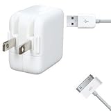 Apple iPad 10 Watt USB Power Charger Adapter for iPad with Data Dock Cable A1357 + MA591G
