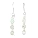 Pale Green Jade Gemstone and Sterling Silver Dangle Earrings, #7947