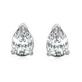 0.33 carat ct 1 3 carat Pear Shaped Diamond Stud Earrings D Color SI2 Clarity; 14k White or Yellow...