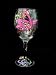 Flamingo Frolic Design - Hand Painted - Wine Glass - 8 oz..