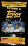 2006 Topps Baseball Cards Series 2 Unopened Hobby Pack (10 cards/pack, randomly inserted autographs, jersey cards, and Mickey Mantle inserts in some packs)