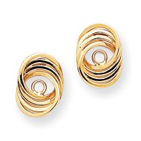 14k Polished Love Knot Earrings Jackets