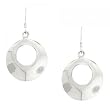 Circle of Life Womens Earrings Dangling in Sterling Silver