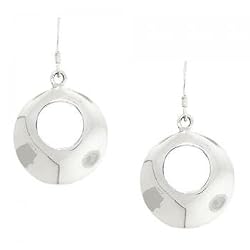 Circle of Life Womens Earrings Dangling in Sterling Silver