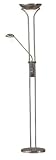 Mother And Child Floor Lamp Silver Finish 1X300 And 1X50 Halogen Lamps. Dimmer Controlled