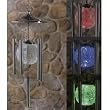 Sunergy Solar Powered Color Changing Glass Ball Wind Chime Pewter