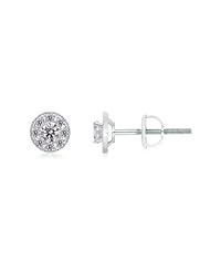 0.5 ct Solitaire Diamond Stud Earrings in Platinum